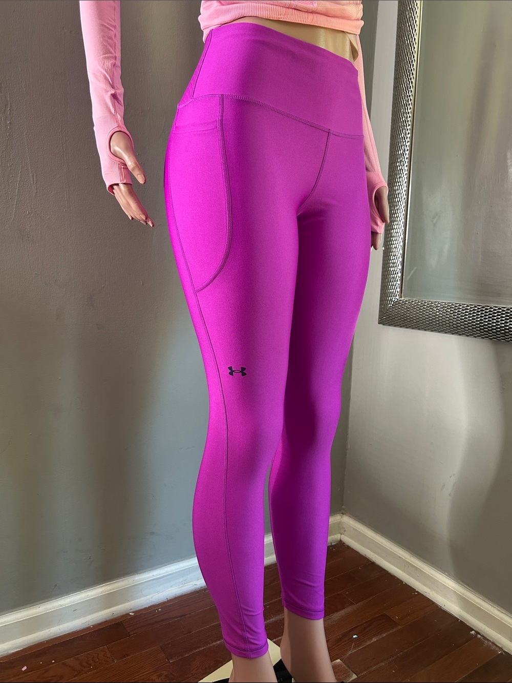 Under Armour Women's Bright Magenta High-Rise Performance Leggings